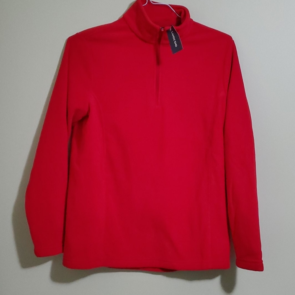 Mens fleece Quarter Zip (Color :Rich Red)